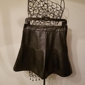 Ann Taylor faux leather flip skirt nwot
